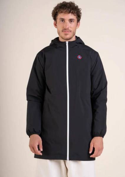 Parka k-way longue et doublée en polaire Flotte pour Homme